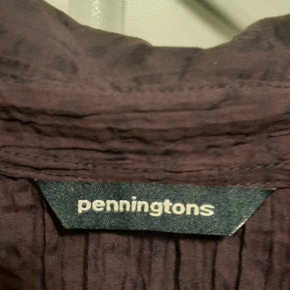 Purple Short Sleeve Blouse - Picture 2 of 6